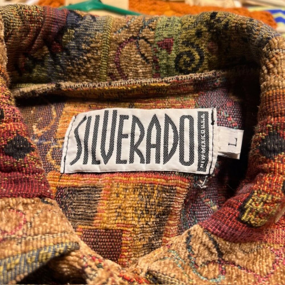 Silverado Multicolored Tapestry Button Down Jacke… - image 7